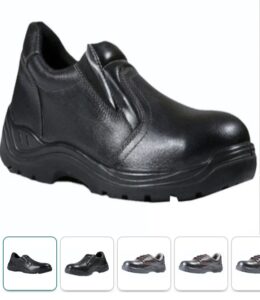 Black Horn GG Slip On Leather Safety Shoes 