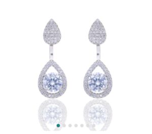 Silver Gem Stone Earring